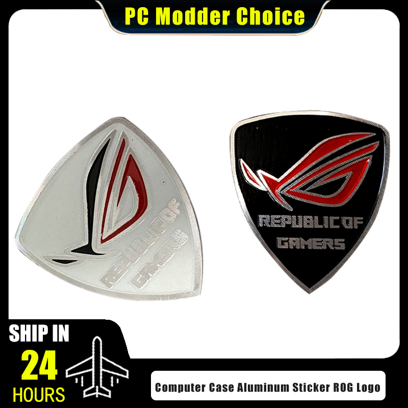 Pc Gaming Upgrades - Computer Case Aluminum Sticker ROG Logo