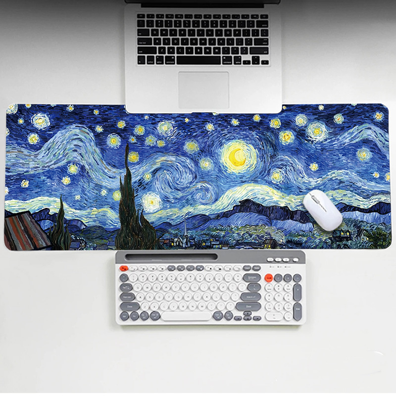 Pc Gaming Yellow - Van Gogh'S Starry Night Inspired Gaming