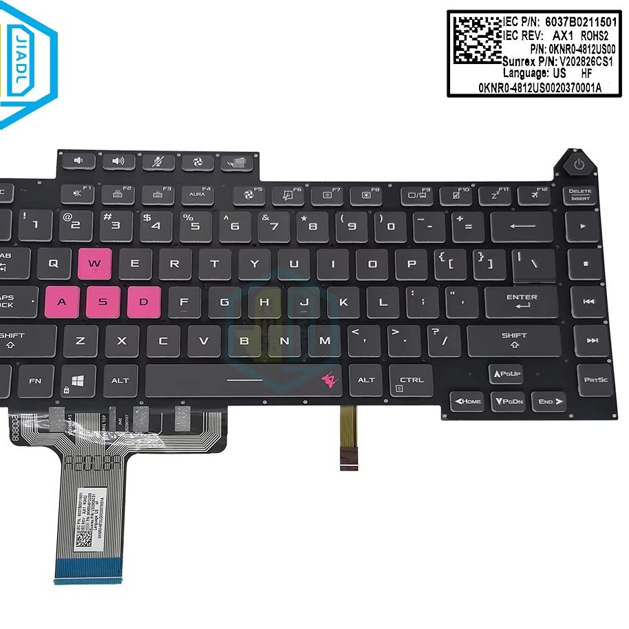 Pc Gaming Asus - US English LA Latin RGB Backlit