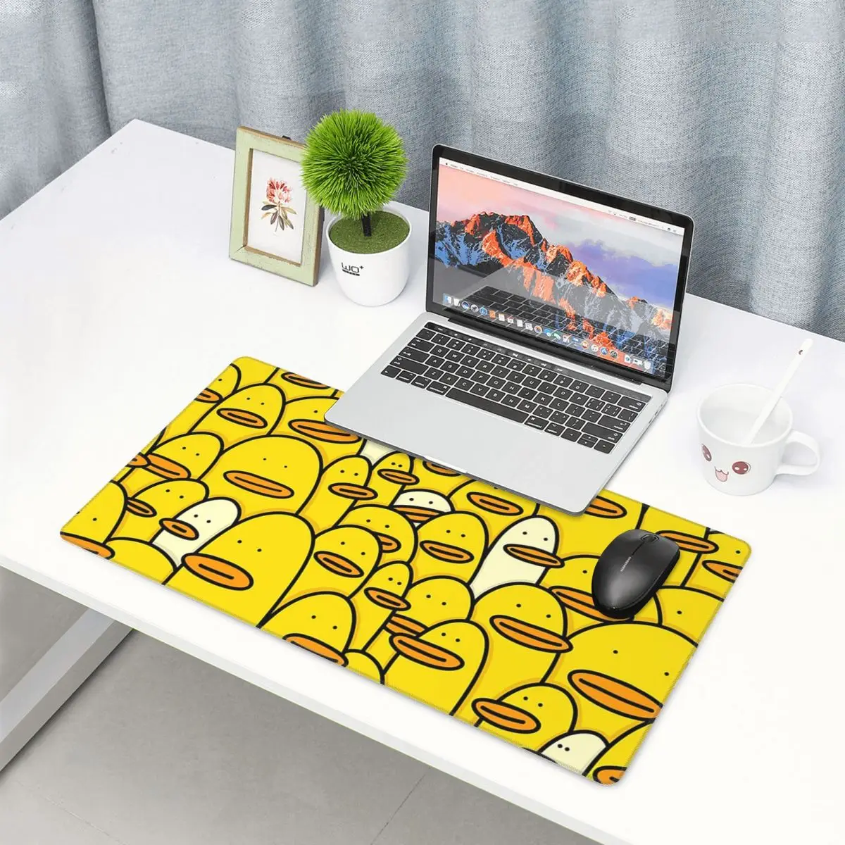 Large Mouse Pad Cartoon Yellow - Pc Gaming Yellow ulasan dan harga