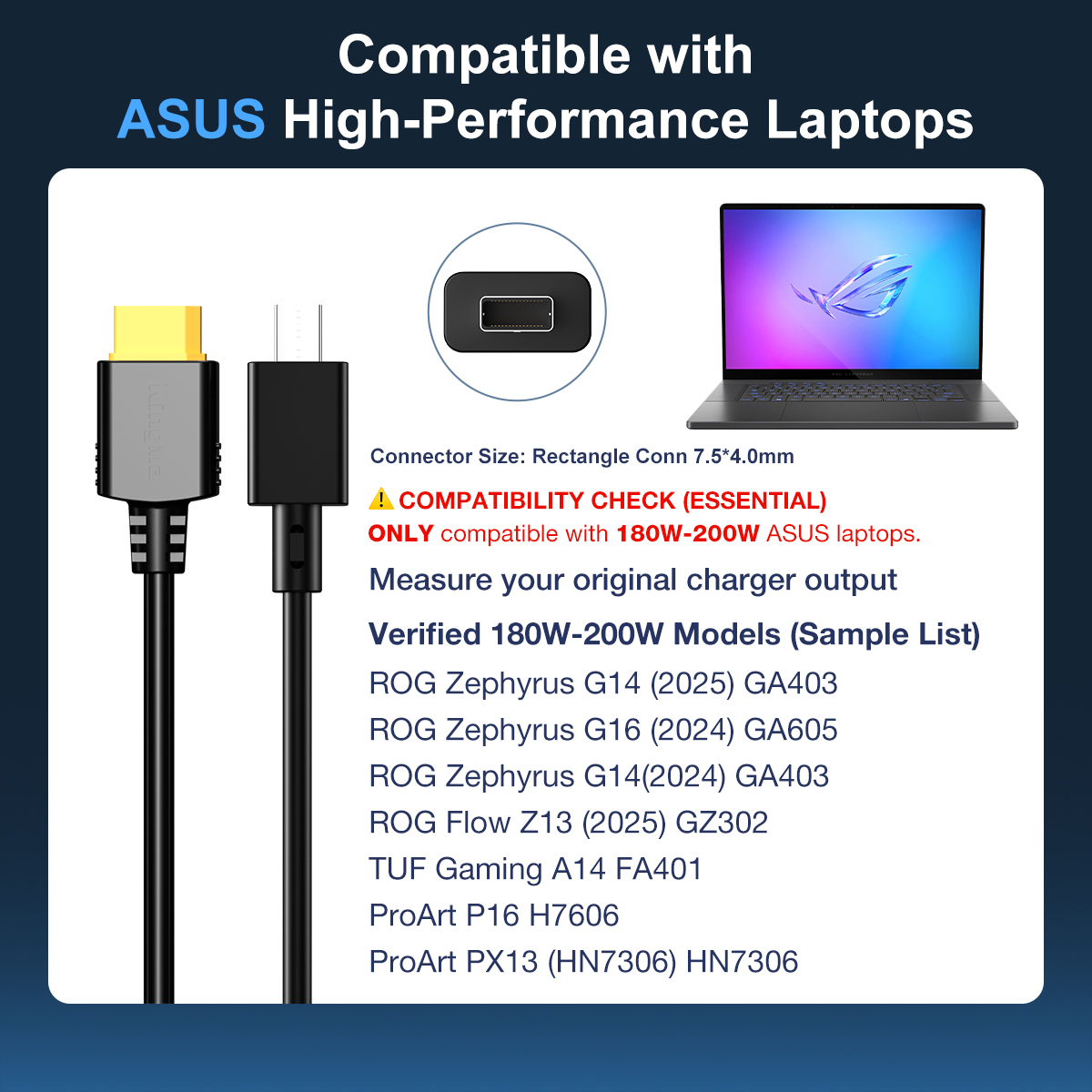 200W 260W Laptop Charger for A - Pc Gaming Asus ulasan dan harga