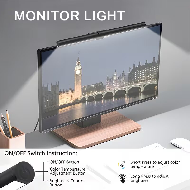 RGB LED Monitor Light Strip St - Pc Gaming Yellow ulasan dan harga