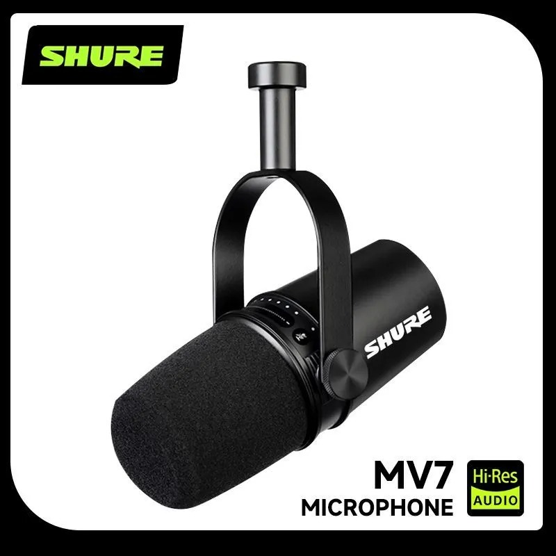 Shure MV7 Hybrid USB/XLR Dynam - Sound Card Usb ulasan dan harga