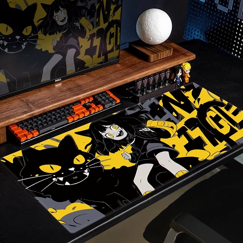 Anime Black Cat Gaming Mouse P - Pc Gaming Yellow ulasan dan harga