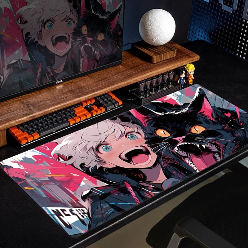 Anime Black Cat Gaming Mouse P - Pc Gaming Yellow ulasan dan harga