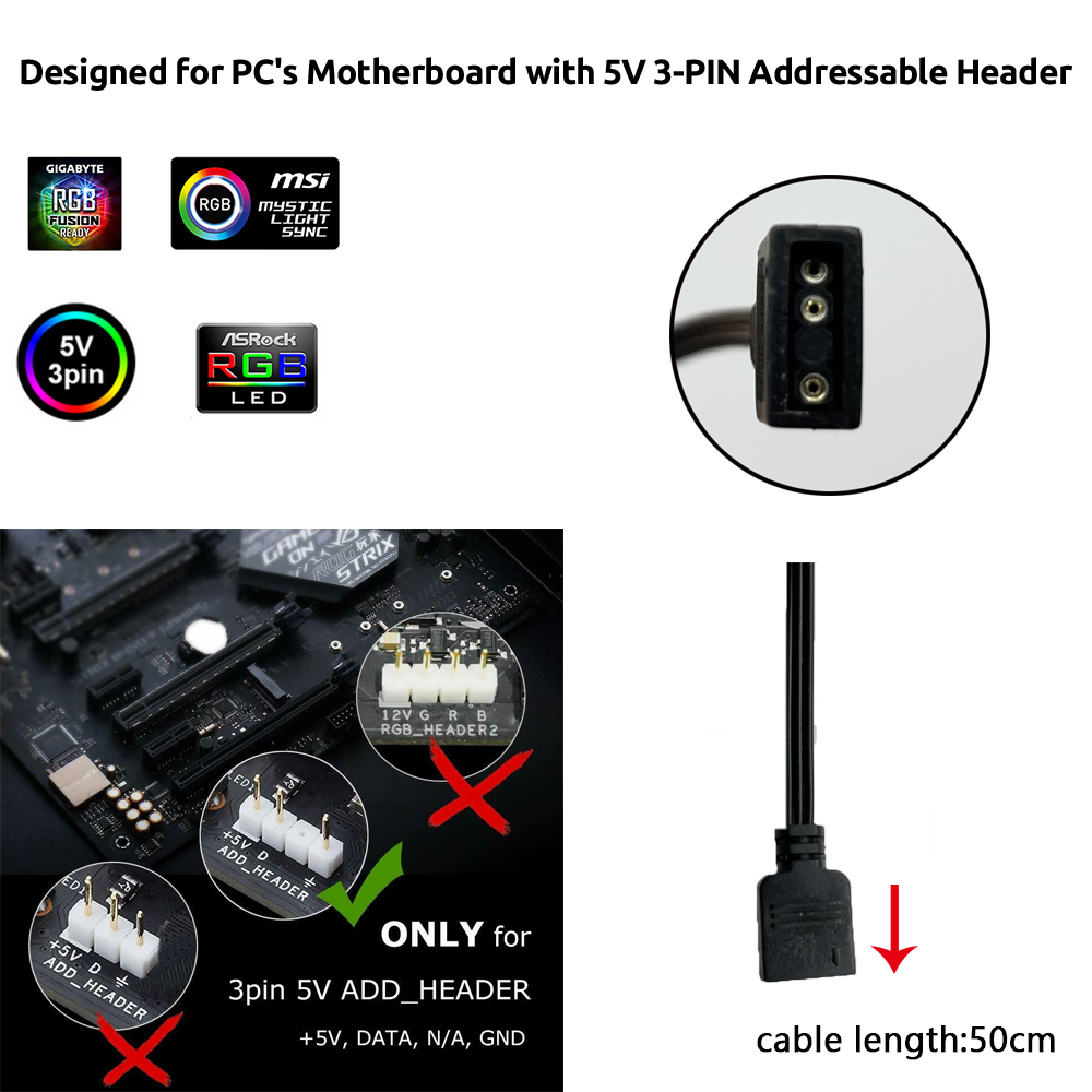 5V ARGB 3Pin Header for Asus A - Pc Gaming Asus ulasan dan harga